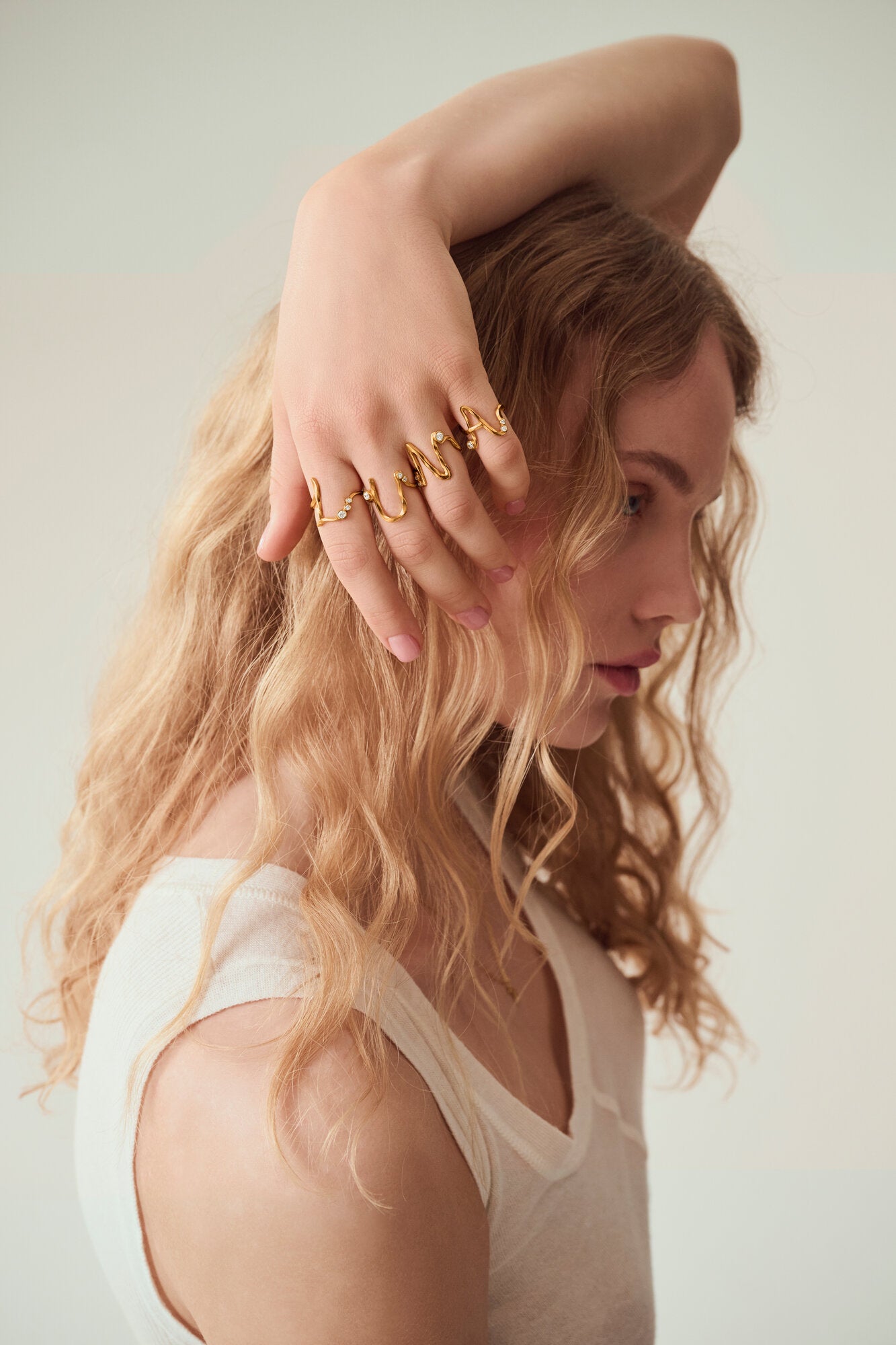 Alfabet Ring, A - Forgyldt